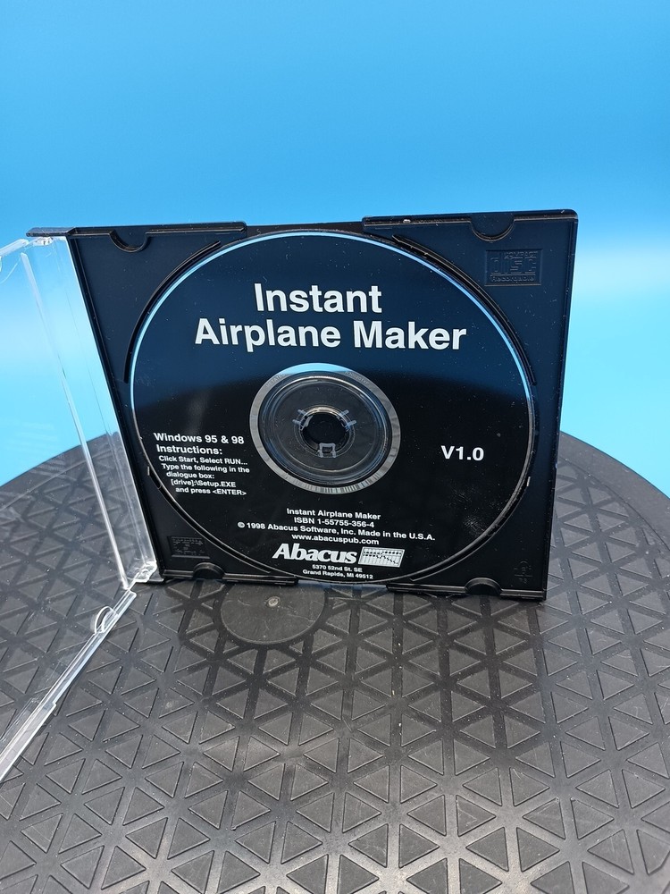 Instant Airplane Maker For Microsoft Flight Sim 98 Disc Only.