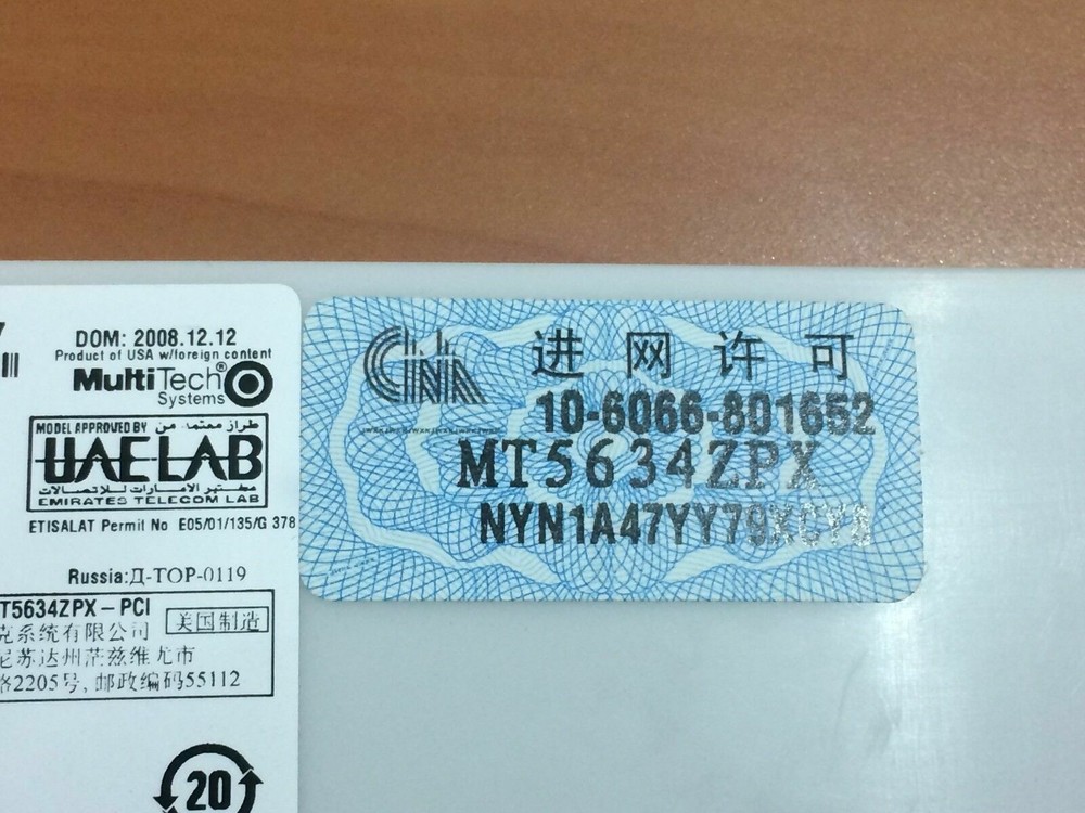 MULTI-TECH MT5634ZPX-PCI V92 56KBPS INTERNAL MODEM