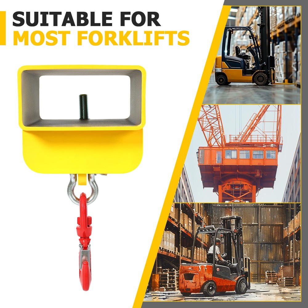 Adjustable Forklift Lifting Hoist Hook Attachment Mobile Forklift Crane 2200lbs