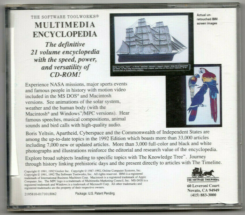 The Software Toolworks Multimedia Encyclopedia (PC, 1992, Groiler, IBM)