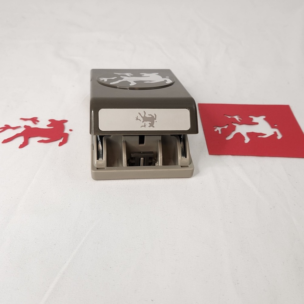 Stampin Up Flat Lock Down Punches DEER BUILDER punch Die Cut Spring Loaded Doe