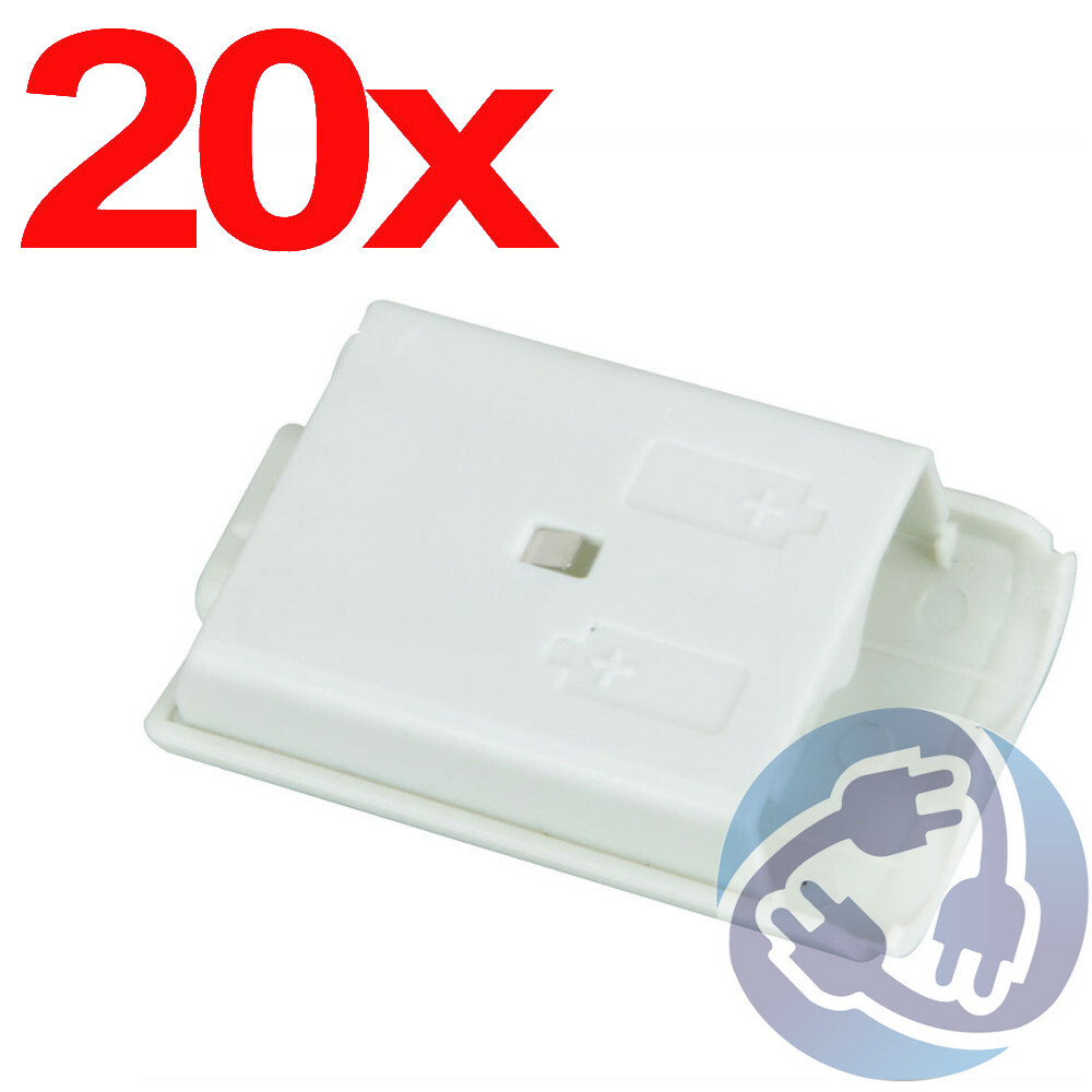 LOT 20X White Replacement Battery Pack Cover Shell Xbox 360 Wireless Controller