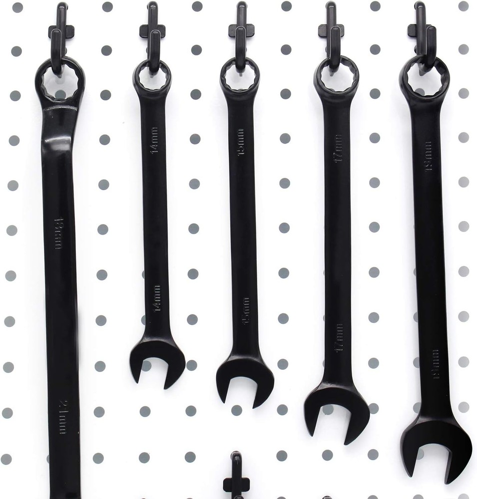 100-Pack Black Pegboard Hooks Kit - Durable J Hook Assortment for Easy Storage