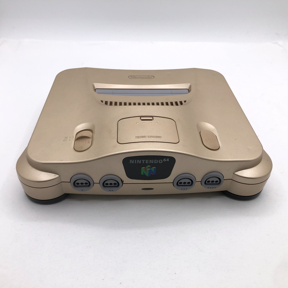 Nintendo 64 Console Gold 2 Controller Bundle Games N64 Japan Tested