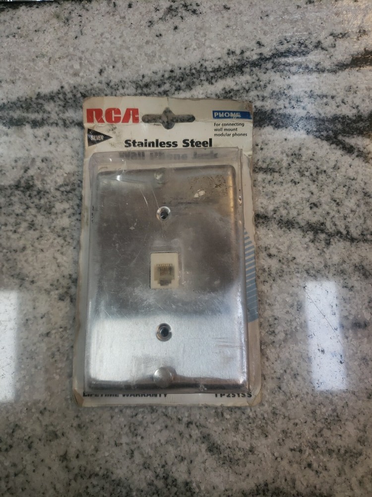 RCA Stainless Steel Wall Phone Jack TP 251SS,,,(9DB2)