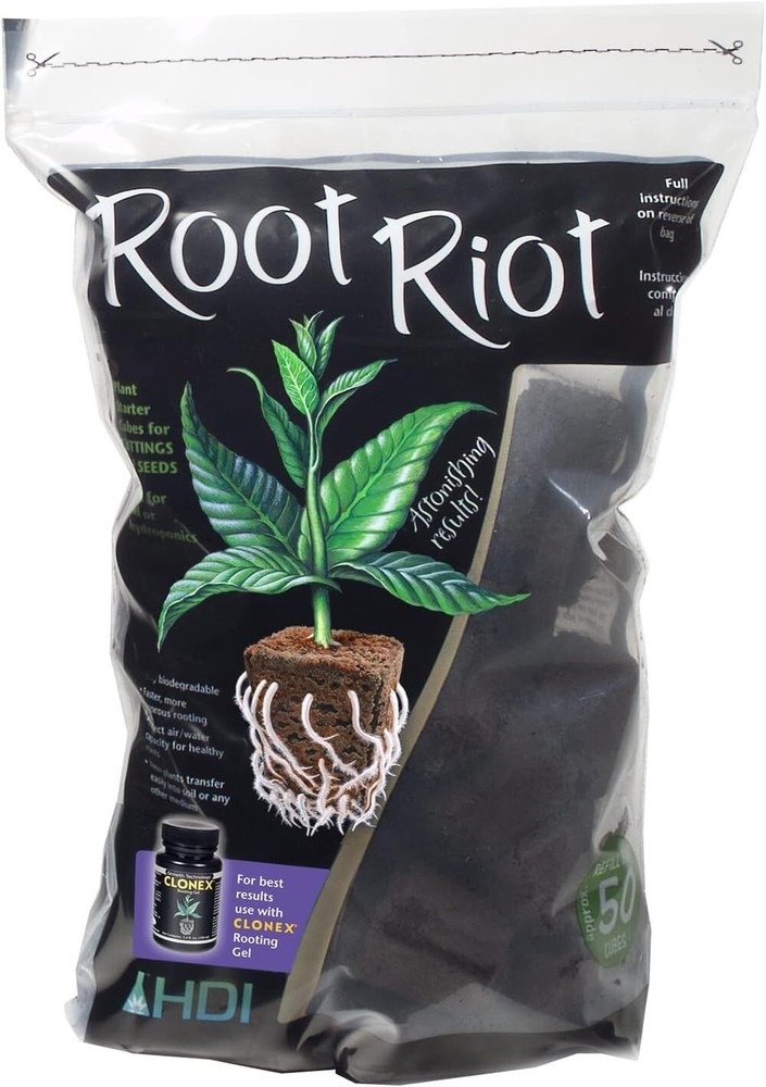 50 Count Root Riot Replacement Cubes - Optimal for Seed and Cutting Propagation