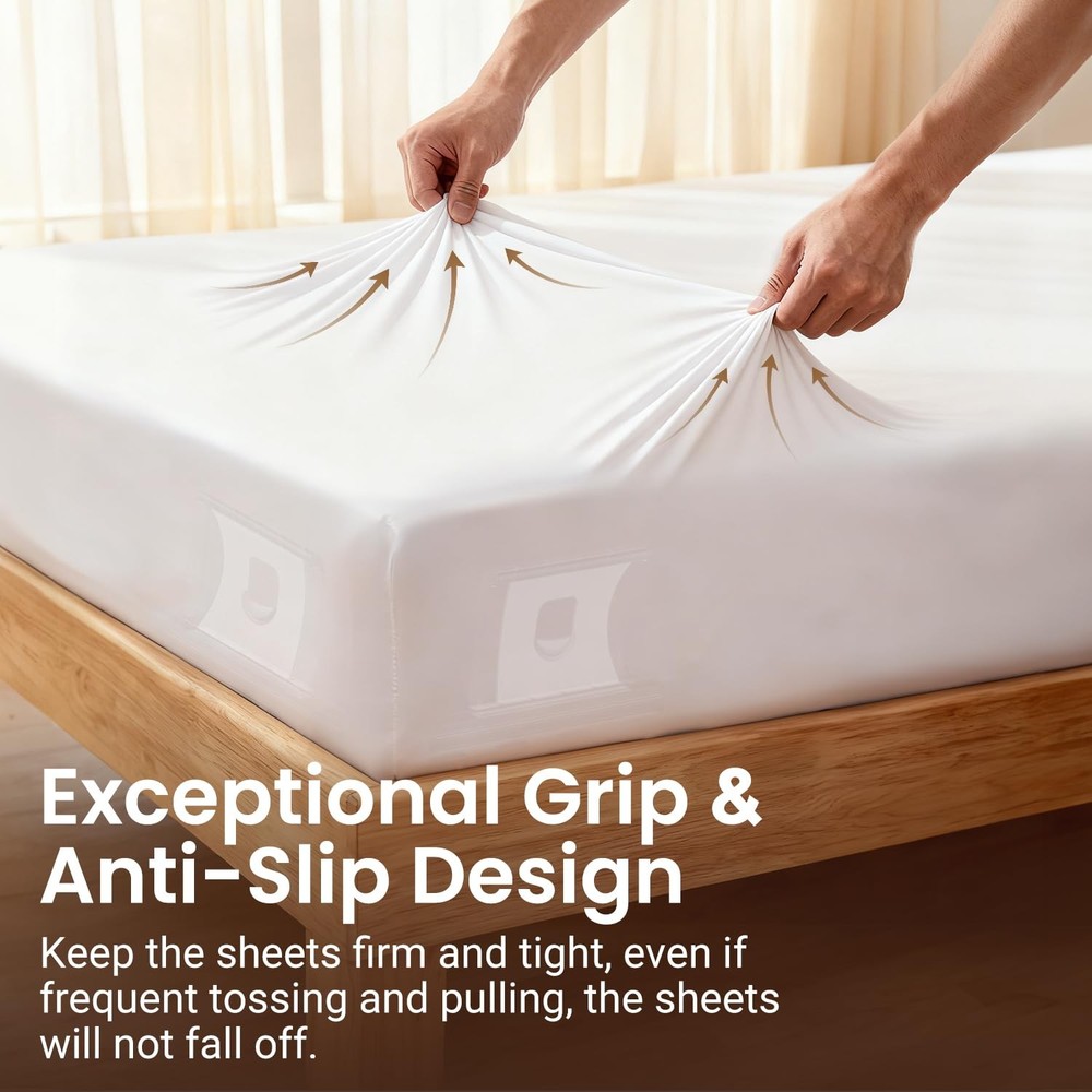Sheet Holders - Bed Sheet Holder for Corners & Sides, Strong Elastic Sheet St...