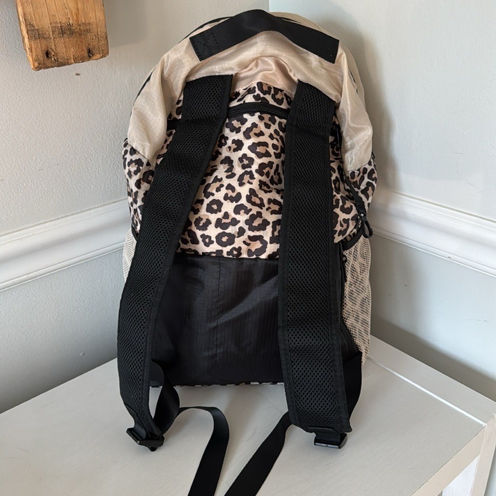 APL Athletic Propulsion Labs All-Purpose Packable Travel Backpack Cream Cheetah