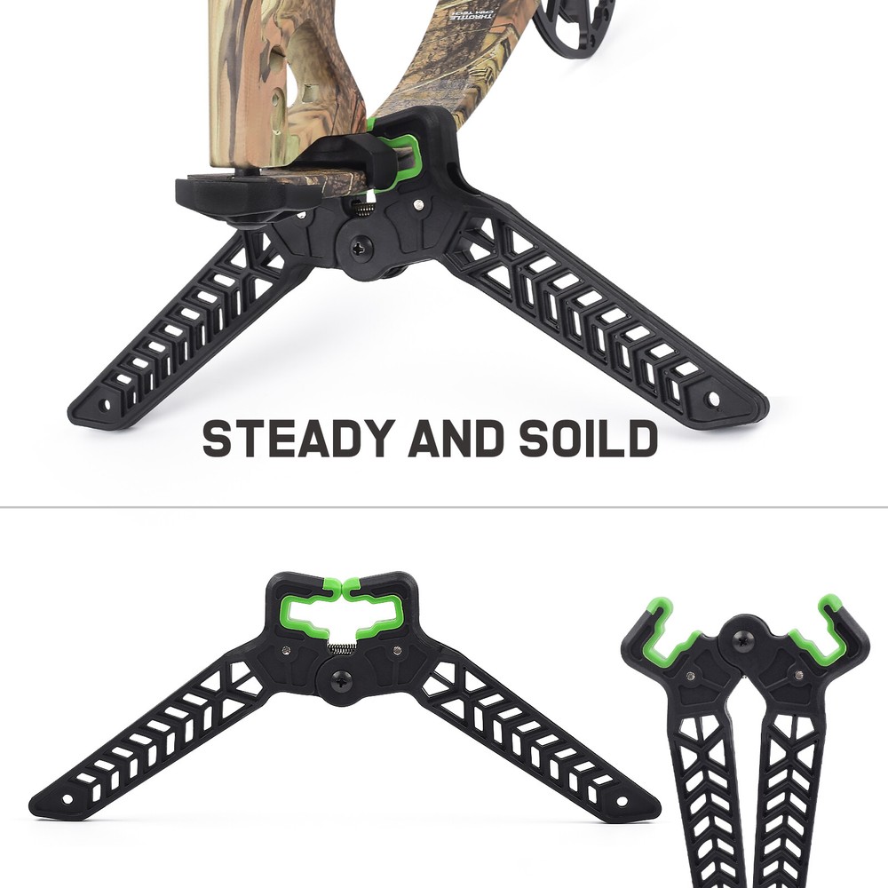 Compound Bow Stand Holder Bracket Kick Rack Archery Support Shoot Target Hunting