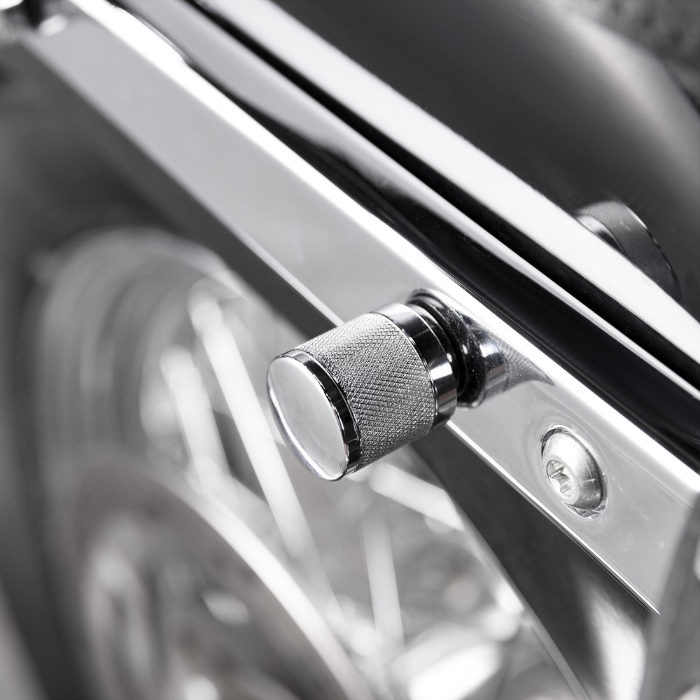 Detachable Knurled Docking Hardware Covers For Harley Sissy Bar Rack Saddlebags