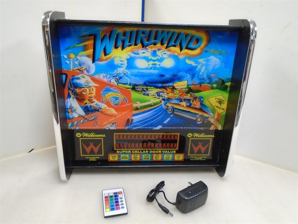 Williams Whirlwind Pinball Head LED Display light box