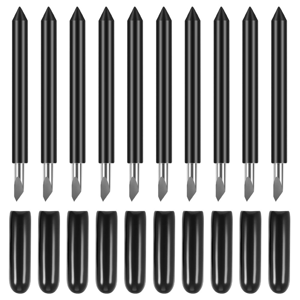 10PCS Deep Point Cutting Blades Compatible with Maker/Maker 3/Explore Black