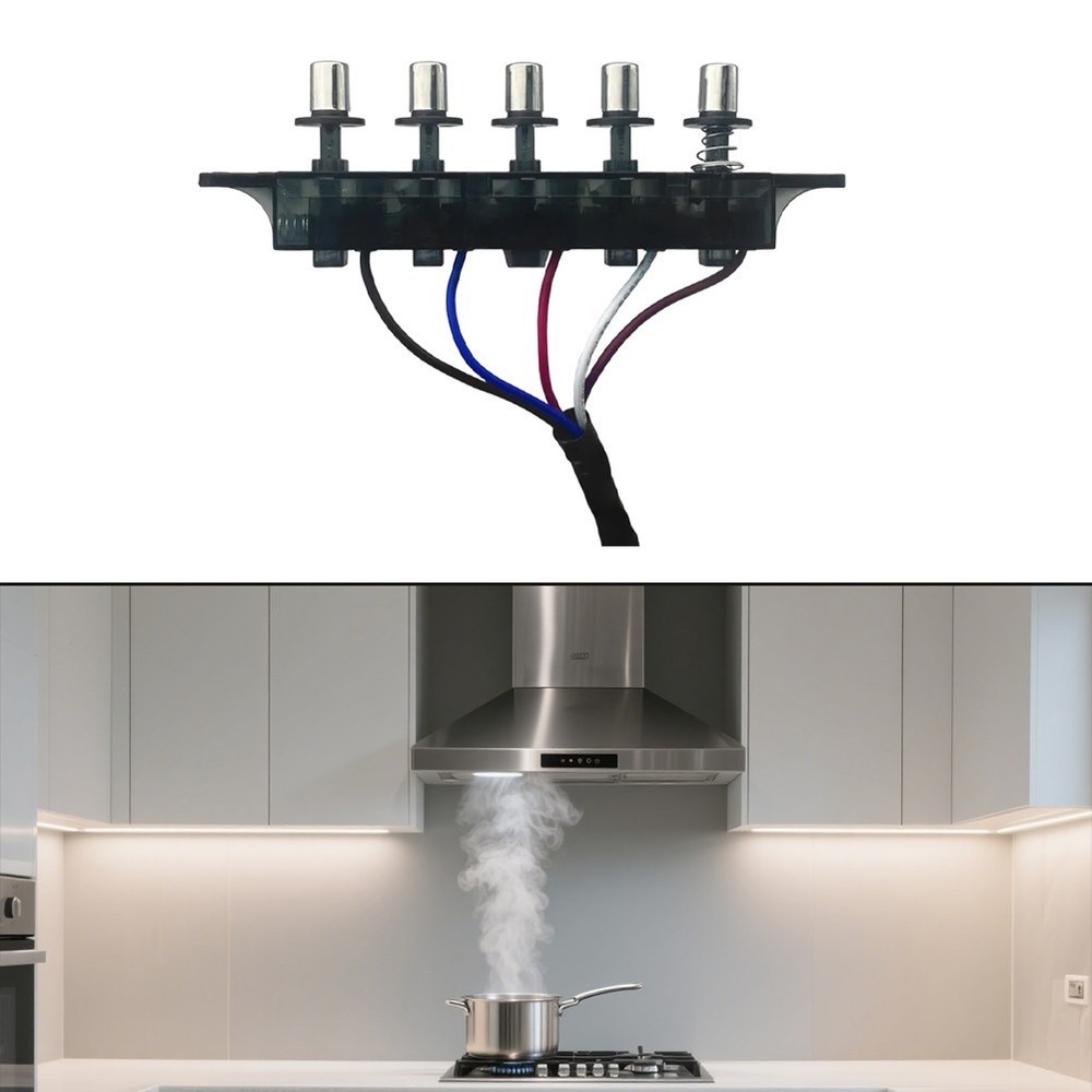 Kitchen Range Hood Switch Button with 5 Functions for Safety and Control