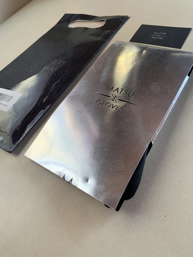 Matsu Leather Gloves Size Medium Black