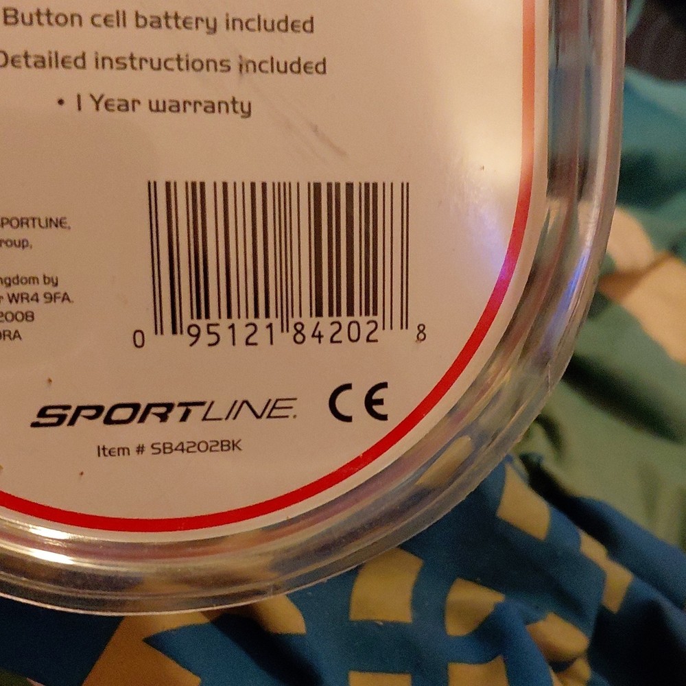 Sportline Dual Function Step & Distance Pedometer SB4202BK Black