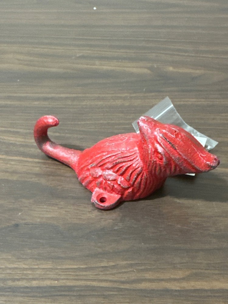 Abbott Collection Rustic Red Cast Iron Cardinal Wall Hook