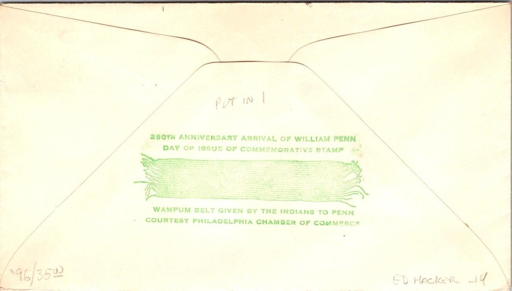 SC# 724 FDC / Hacker Cachet P-14 - L43205