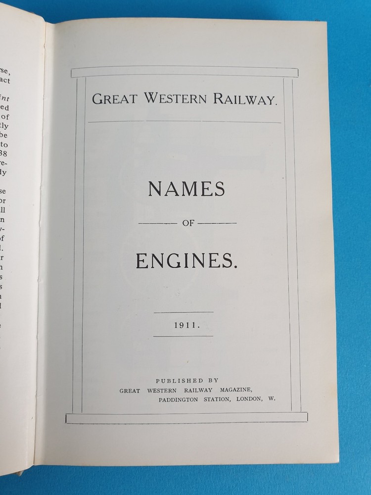 GWR Engines - Names, Numbers, Types & Classes, 1971 Composite Edition hardback
