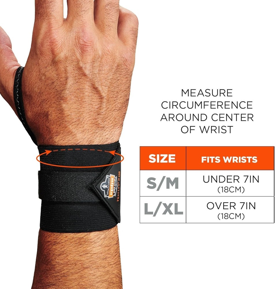 Wrist Wrap with Thumb Loop by ProFlex 420 - Adjustable Compression Support