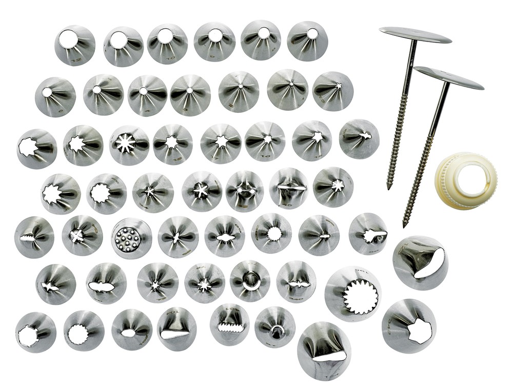 Cake Decorating Set, 52 Tips, S/S (6 Set)