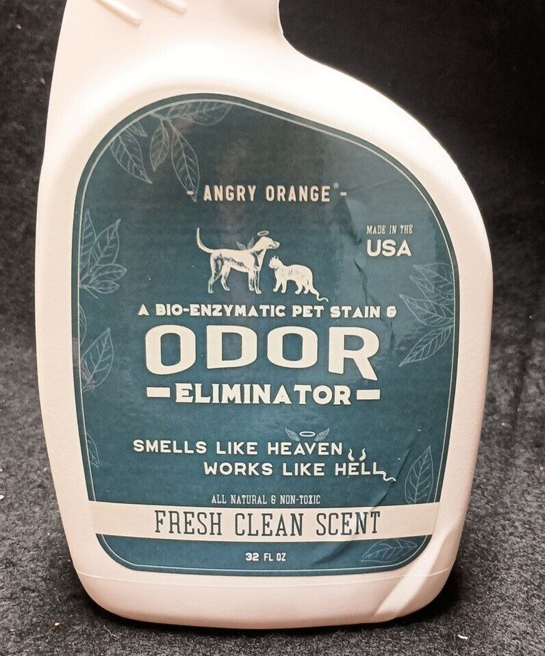 ANGRY ORANGE Pet Odor Eliminator 32 oz. Eliminates Oder Bacteria USA
