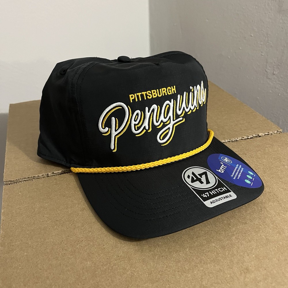 NWT Pittsburgh Penguins Snapback Hat 47 Brand Hitch Script Sidney Crosby NHL
