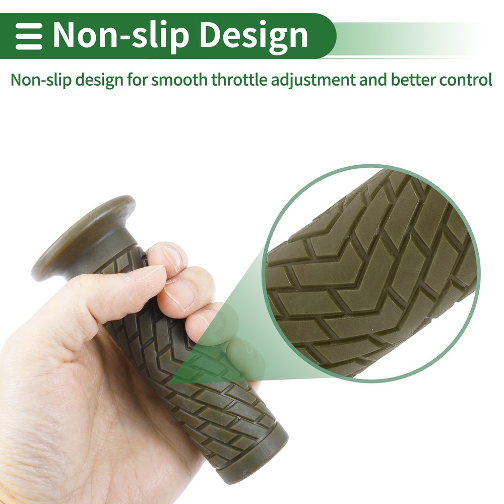 1" 25mm Motorcycle Knobs Handlebar Cover TPU Green