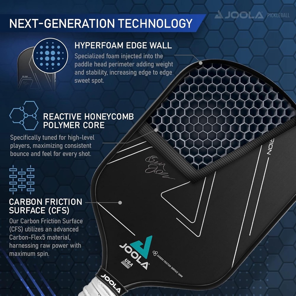 Joola Ben Johns Hyperion CFS 16mm Pro Pickleball Paddle