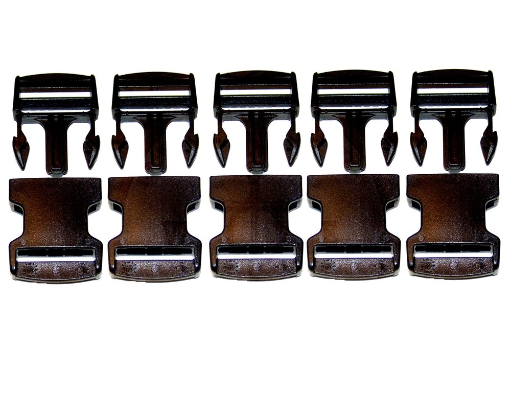 Quick Release Clip, for 1½" Inch Webbing, Acetal Plastic, 5 Pc. Set