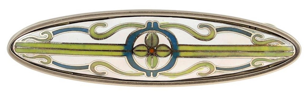 3" Cloisonne Dynasty Pull Brushed Satin Pewter