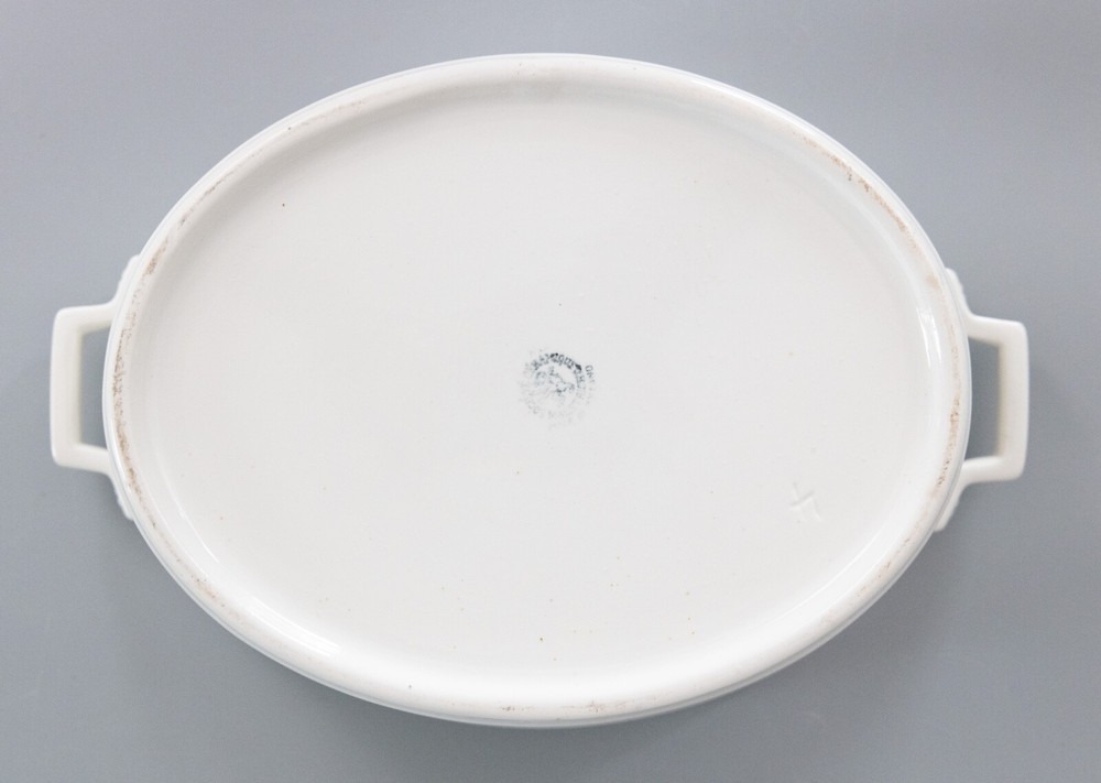 19th Century Dutch White Ironstone Handled Basket Cachepot Planter