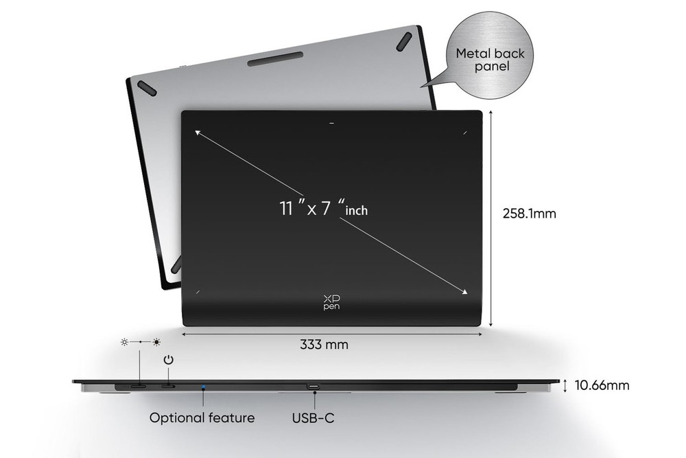XPPen Wireless Drawing Tablet Deco Pro LW 2nd, 11 Inch Bluetooth Computer Gra...