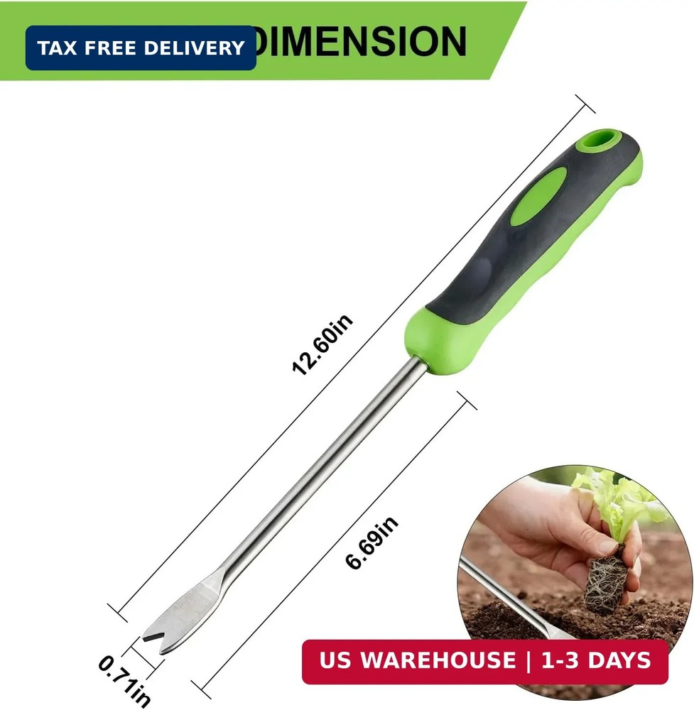 Weed Puller Tool, Stand Up Dandelion Weeder with Long Handle, Heavy Duty Stainle