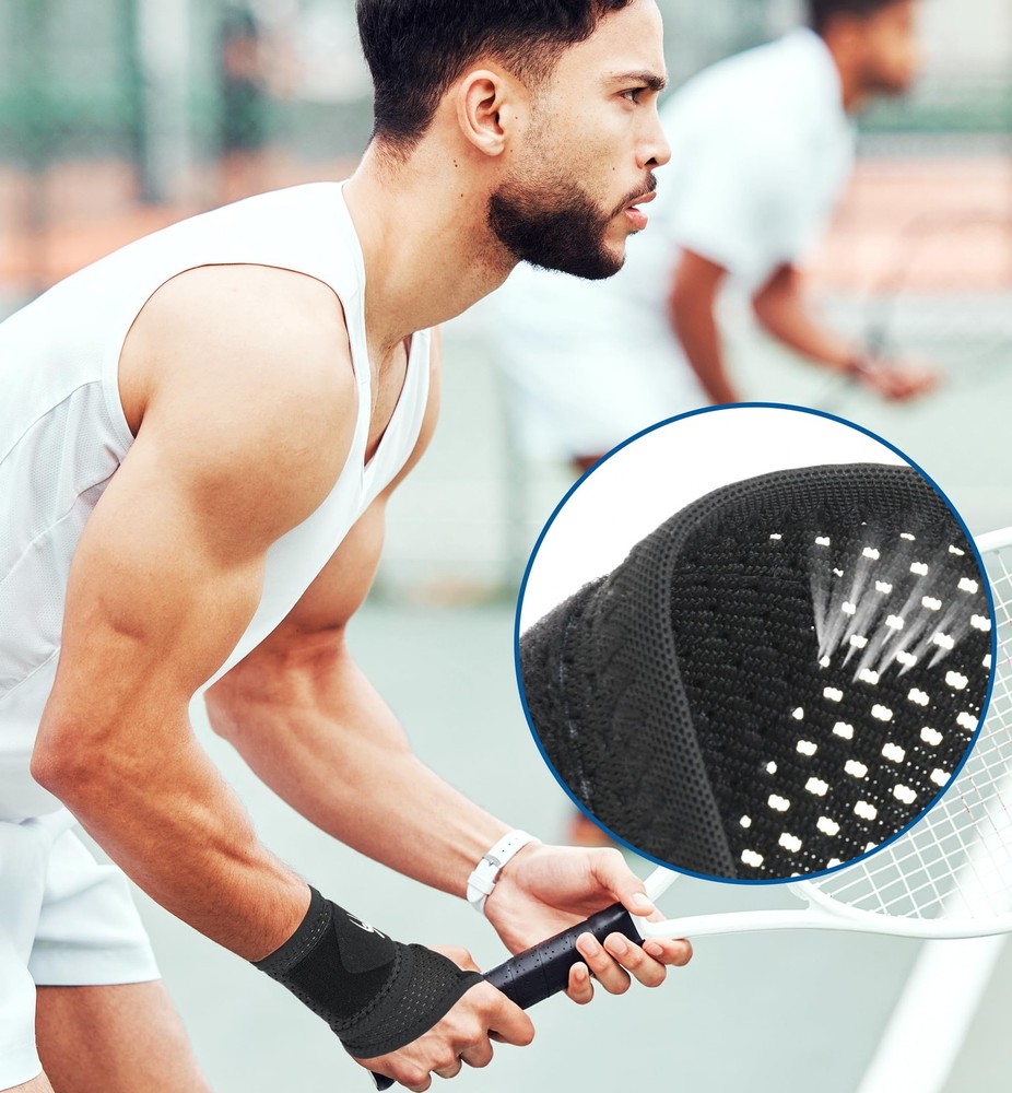 2-Pack Ultra-Thin Mesh Wrist Wraps - Breathable, Adjustable Wrist Support for...
