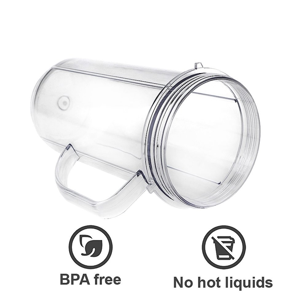 QT Tall 22oz Replacement Cup Mug Handle Compatible With 250w Magic Bullet