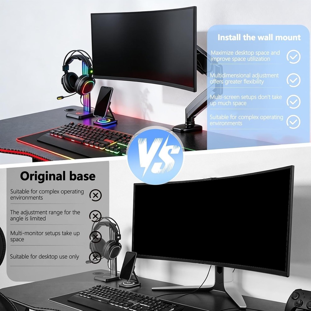 Durable VESA Adapter for Alienware 34" Curved Monitors - Space-Saving Solution