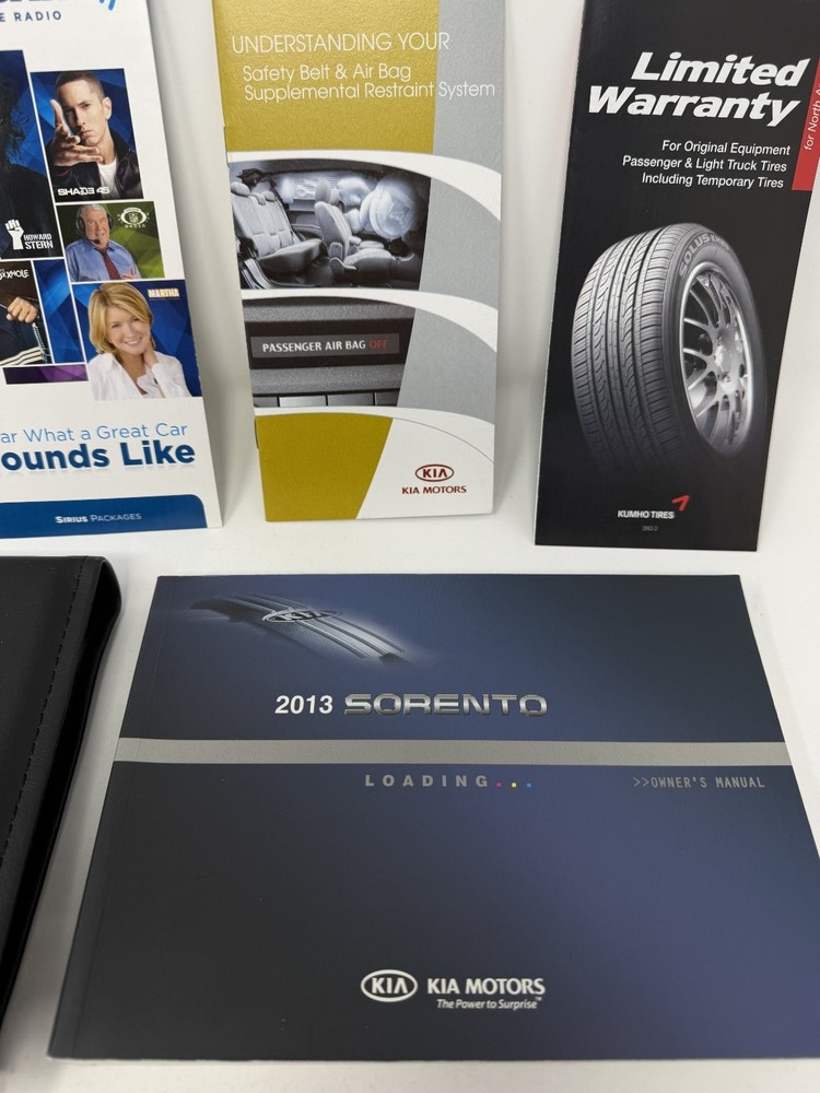 2013 Kia Sorento Owners Manual OEM Complete Set