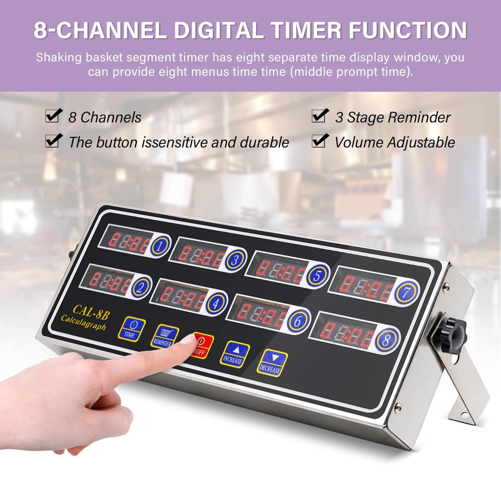 Commercial Kitchen Timers for Cooking Manual Big Large Timer Digital Timer 8-...