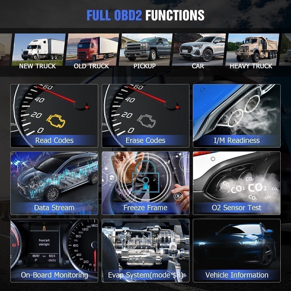 Scanner OBD2 9 pin For Cummins Diesel Engine All System Fault Code Reader US