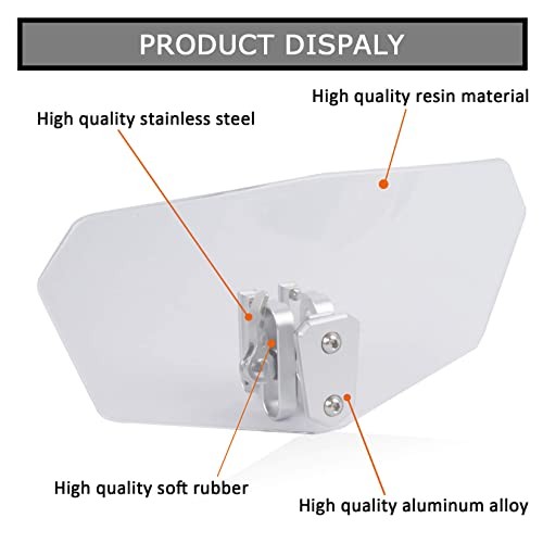Universal Motorcycle Windshield Extension Adjustable Spoiler Windscreen