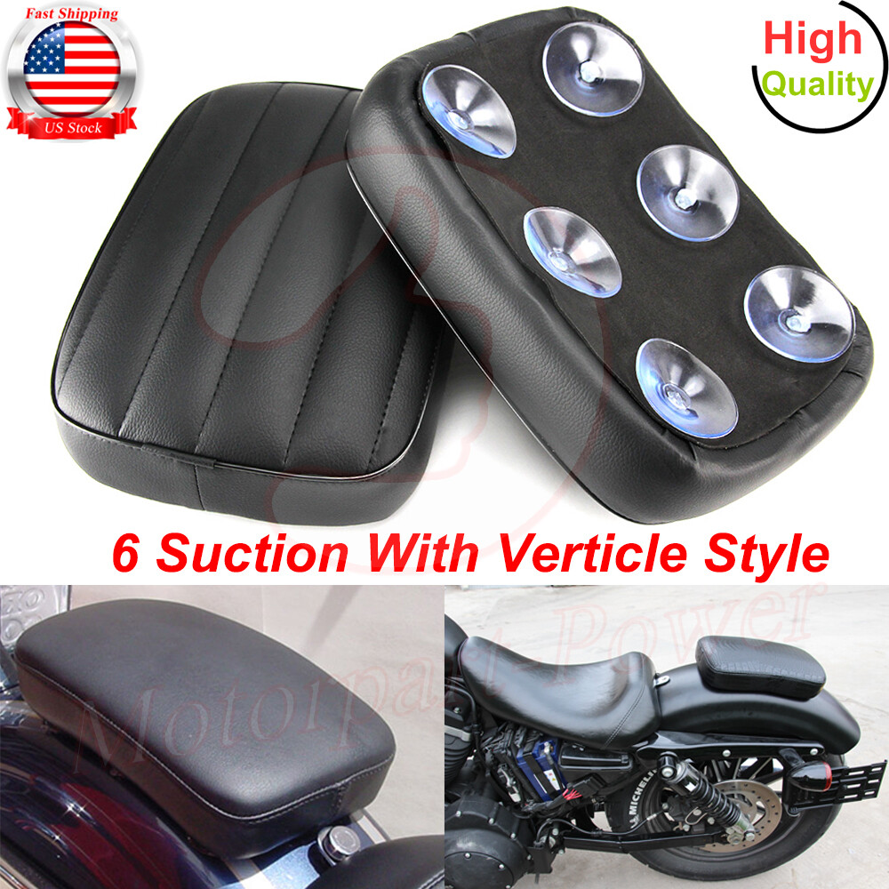 Rectangular Pillion Passenger Pad Seat 6/8 Suction Cup Pad For Harley Motorcycle