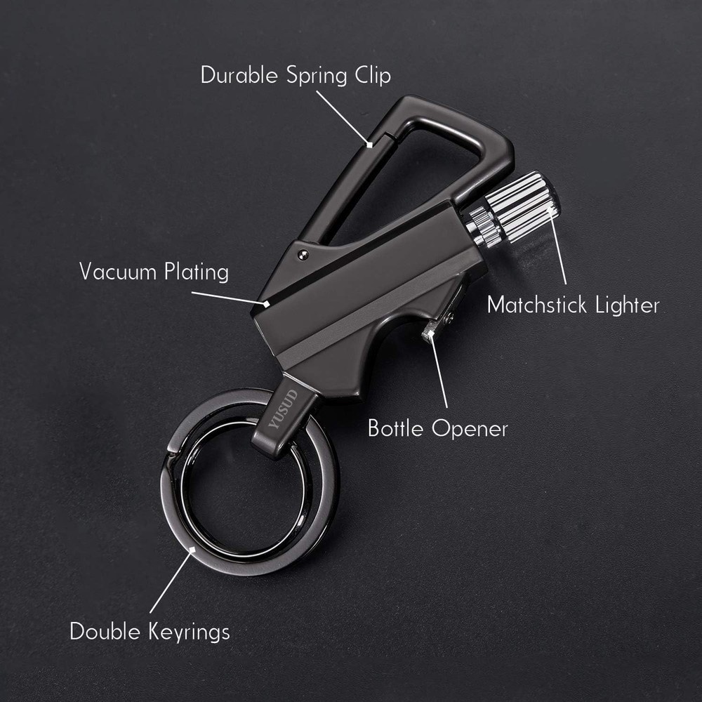 Durable Flint Fire Starter Keychain Lighter: Endless Fire & Ultimate Convenience