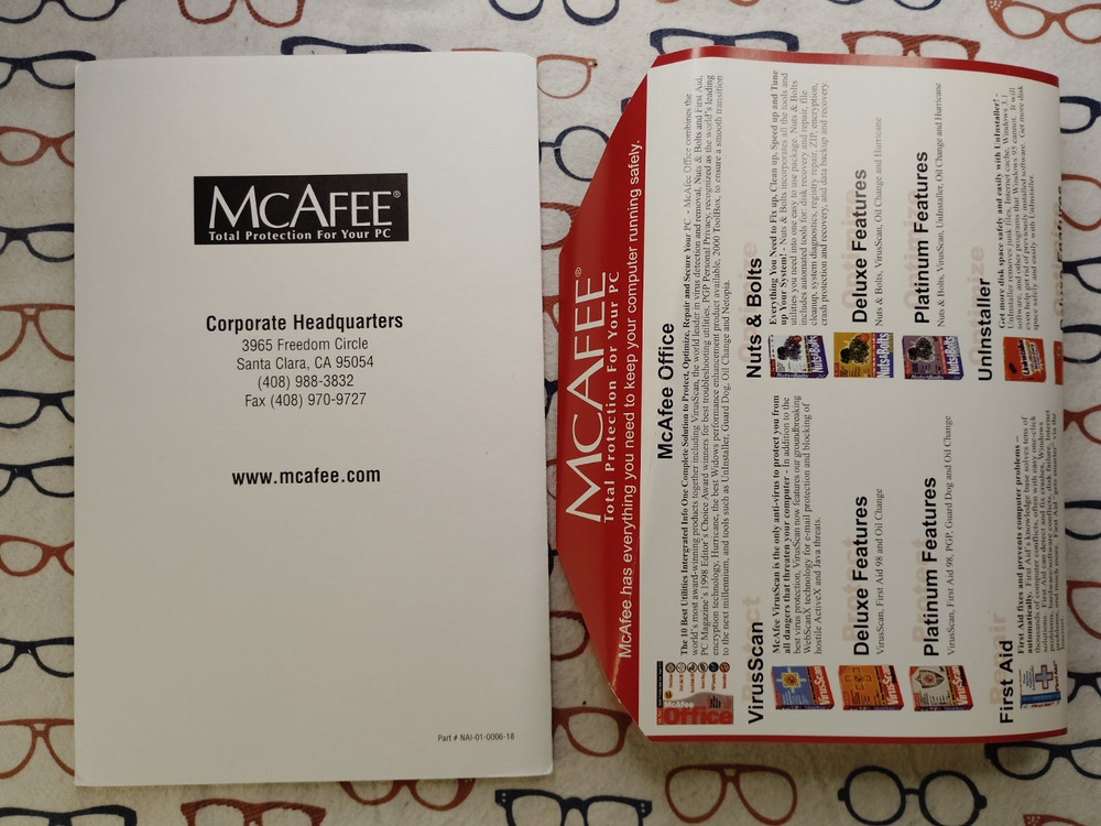 McAfee VirusScan 1999 Windows 98 95 PC CD-ROM Big Box Software Complete Copy