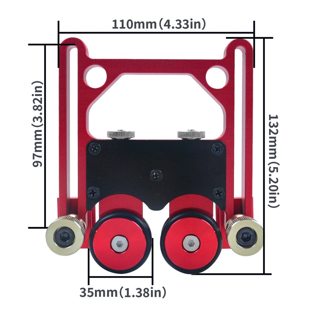 Double Wheel One Way Sliding Feeding Guide Roller Tool for Table Saw Router