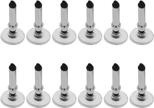 12Pcs Silver Universal Stylus Replacement Disc Tips Round Shape Replaceable