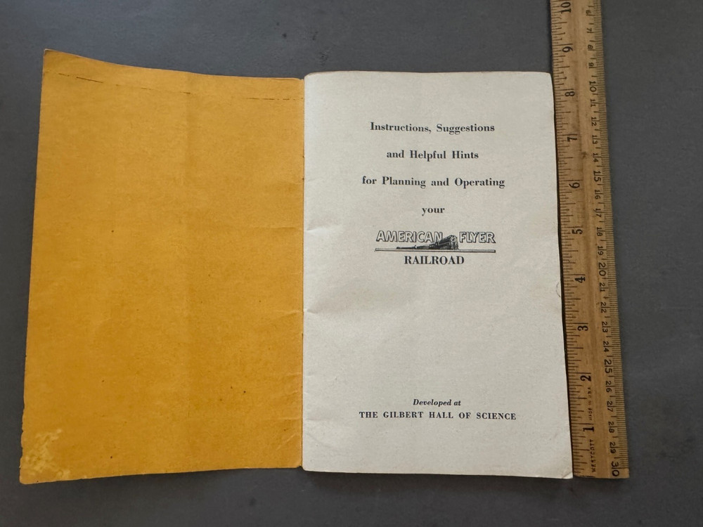1949 INSTRUCTIONS FOR ASSEMBLING & OPERATING AMERICAN FLYER 3/16" SCALE TRAINS