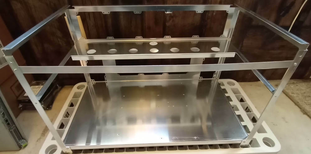 Stackable Heavy Duty 8 GPU Aluminum Mining Rig Frame Open Air Miner Case USA