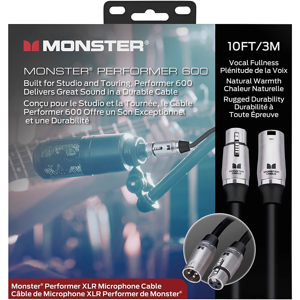 Monster Cable Prolink Performer 600 Microphone Cable 10 ft. Black