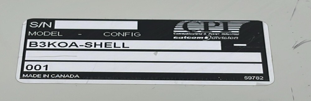 CPI Satcom Division B3KOA-SHELL Ka-Band BUC