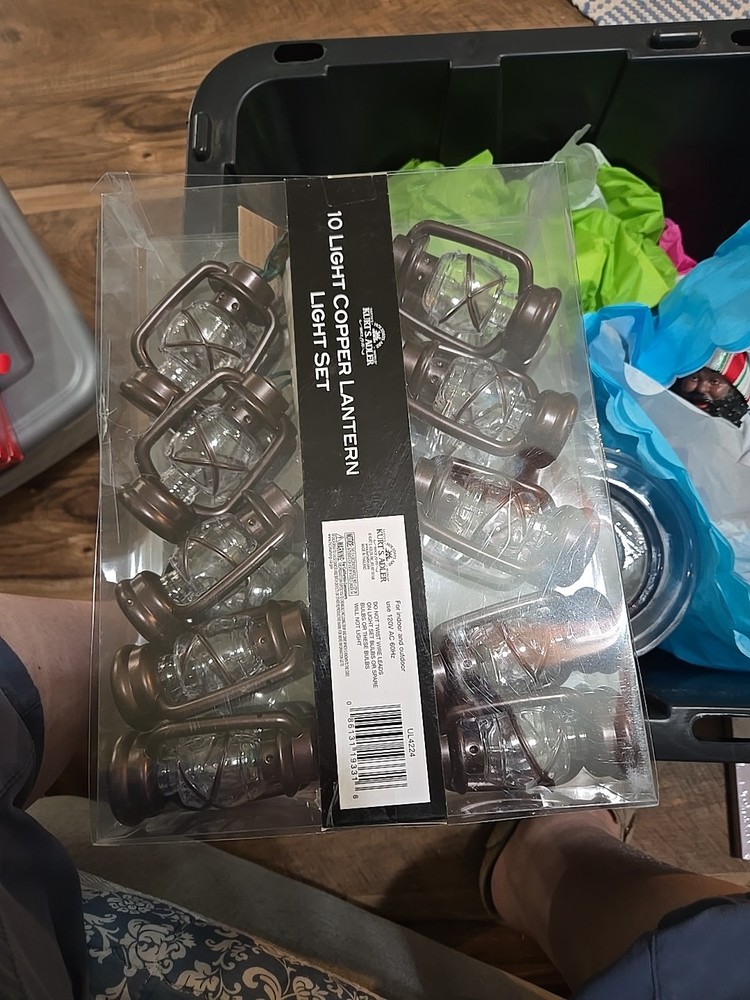 10 Light Copper Lantern Light Set Kurt Adler